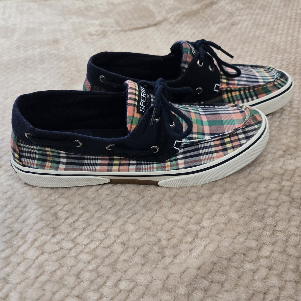 Sperry  Plaid Boat Shoes Men’s 11.5 Memory Foam Casual Preppy Coastal - Picture 8 of 14